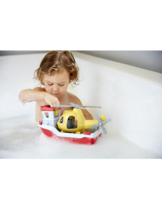 Barco de Rescate Green Toys con Helicóptero y Personajes 2