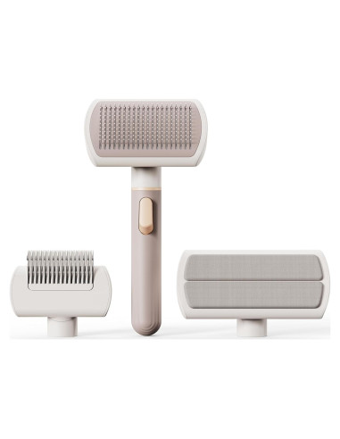 Cepillo Autolimpiante Slicker Voocoo para Perros y Gatos 3 en 1