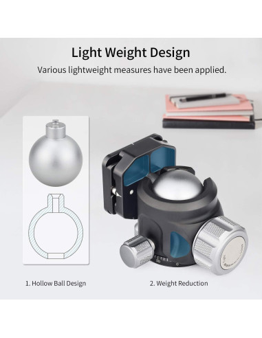 Cabezal de bola INNOREL N36 para trípode, carga 20kg