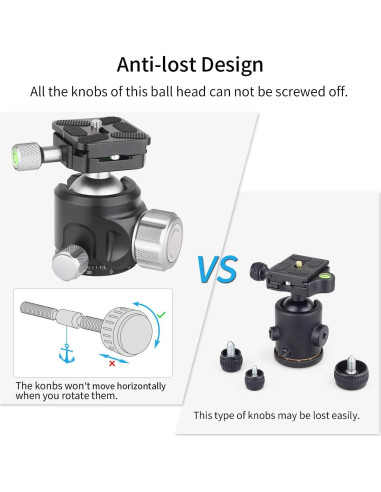Cabezal de bola INNOREL N36 para trípode, carga 20kg