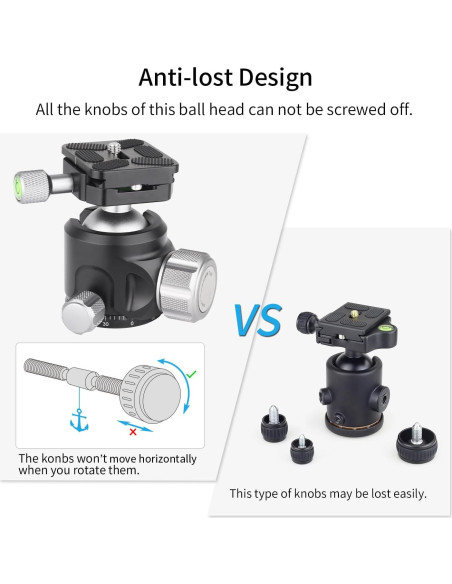 Cabezal de bola INNOREL N36 para trípode, carga 20kg