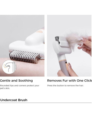 Cepillo Autolimpiante Slicker Voocoo para Perros y Gatos 3 en 1