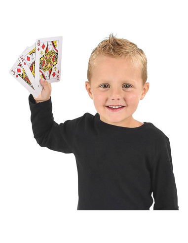 Baraja de Cartas Gigante Gamie - 16.5 x 9.1 cm - Ideal para Mayores