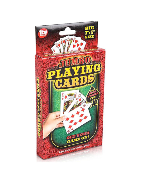Baraja de Cartas Gigante Gamie - 16.5 x 9.1 cm - Ideal para Mayores