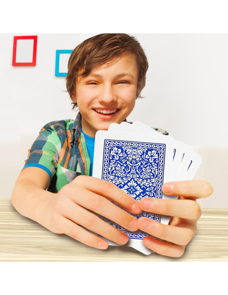 Baraja de Cartas Gigante Gamie - 16.5 x 9.1 cm - Ideal para Mayores