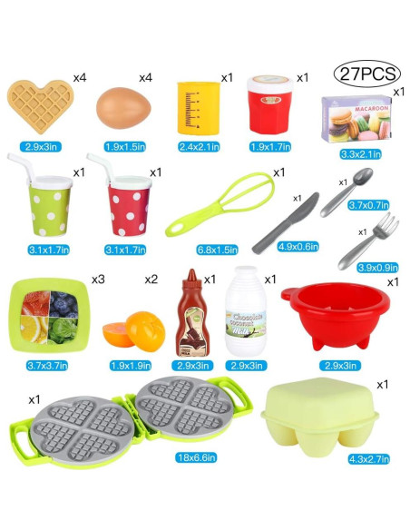 Set de Juguetes de Comida 27 Piezas BL para Niños 3-8 Años