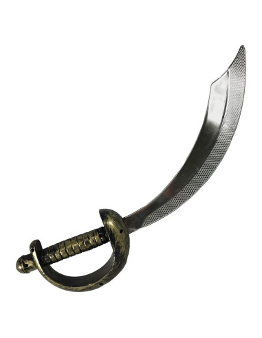 Espada Corsaria de Plástico Plata y Oro 45.72 cm