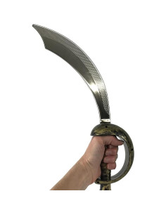 Espada Corsaria de Plástico Plata y Oro 45.72 cm 2