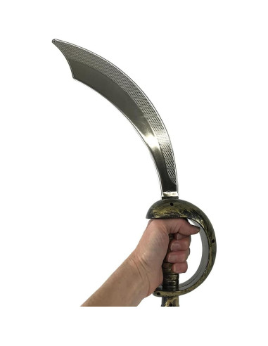 Espada Corsaria de Plástico Plata y Oro 45.72 cm