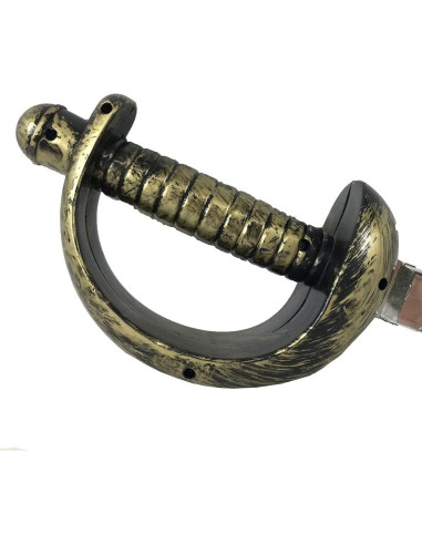 Espada Corsaria de Plástico Plata y Oro 45.72 cm