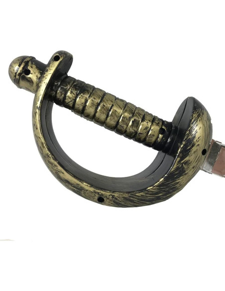Espada Corsaria de Plástico Plata y Oro 45.72 cm