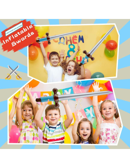 Paquete de 40 Espadas Inflables Pirata 60 cm Fahacop