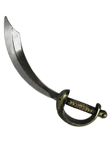 Espada Corsaria de Plástico Plata y Oro 45.72 cm