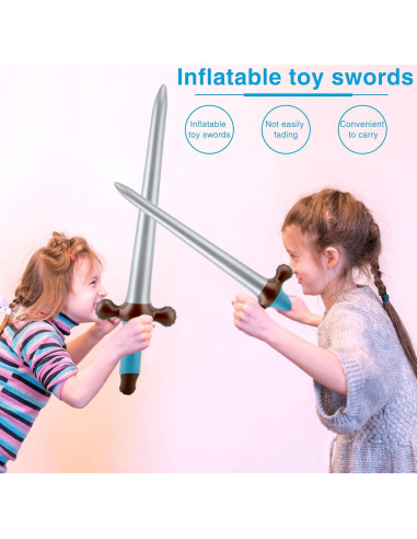 Paquete de 40 Espadas Inflables Pirata 60 cm Fahacop