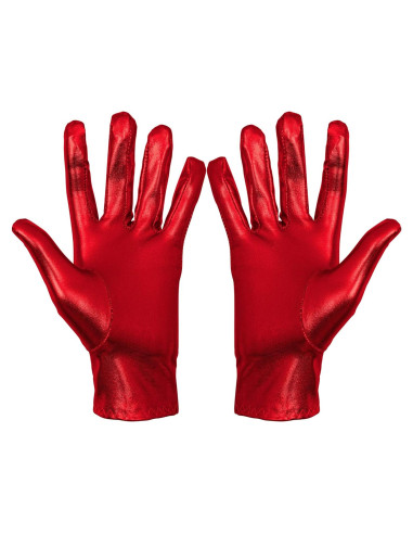 Guantes de disfraz rojos Skeleteen para cosplay - 22.86 cm