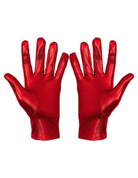 Guantes de disfraz rojos Skeleteen para cosplay - 22.86 cm Guantes de disfraz rojos Skeleteen para cosplay - 22.86 cm
