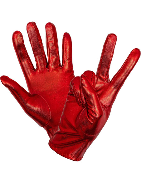 Guantes de disfraz rojos Skeleteen para cosplay - 22.86 cm Guantes de disfraz rojos Skeleteen para cosplay - 22.86 cm