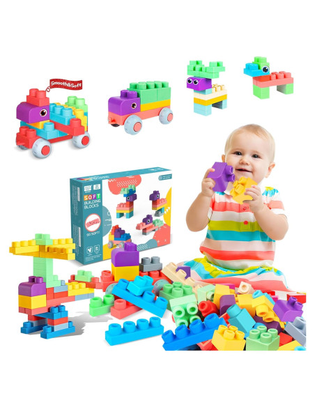 Bloques de Construcción Suaves ROHSCE 20 PCS para Bebés 6 Meses+