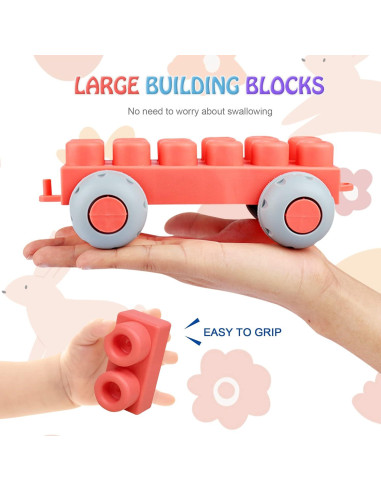 Bloques de Construcción Suaves ROHSCE 20 PCS para Bebés 6 Meses+