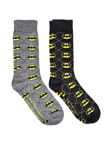 Calcetines de Crew para Hombre Hyp Batman Argyle 2 Pares Talla 6-12