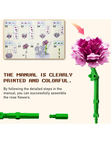 Kit de Construcción de Ramo de Flores 549 PCS 80S