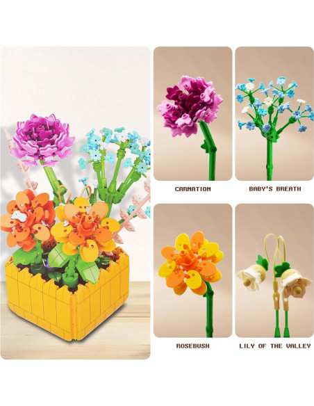 Kit de Construcción de Ramo de Flores 549 PCS 80S