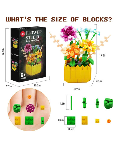 Kit de Construcción de Ramo de Flores 549 PCS 80S