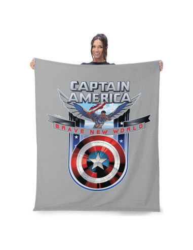 Manta de Toque de Seda Marvel Captain America 127x152 cm