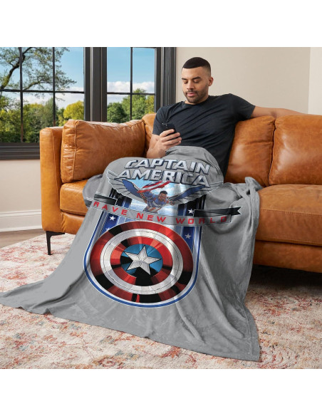 Manta de Toque de Seda Marvel Captain America 127x152 cm