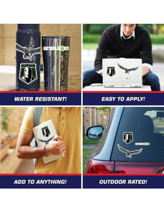 Set de 3 Calcomanías Capitán América Halcón Verde - Vinilo Premium 2