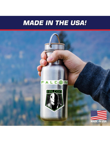 Set de 3 Calcomanías Capitán América Halcón Verde - Vinilo Premium