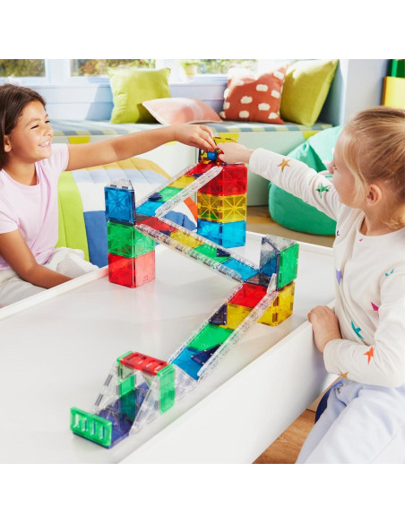 Set Deluxe de Construcción Magnética MAGNA-TILES Rail Racers 90 Piezas