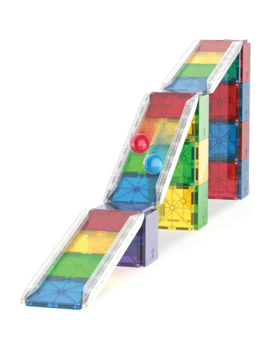 Set Deluxe de Construcción Magnética MAGNA-TILES Rail Racers 90 Piezas