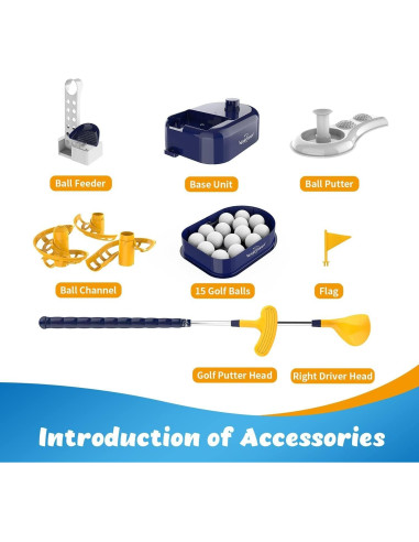 Conjunto de Golf para Niños EagleStone con Lanzador Pedal