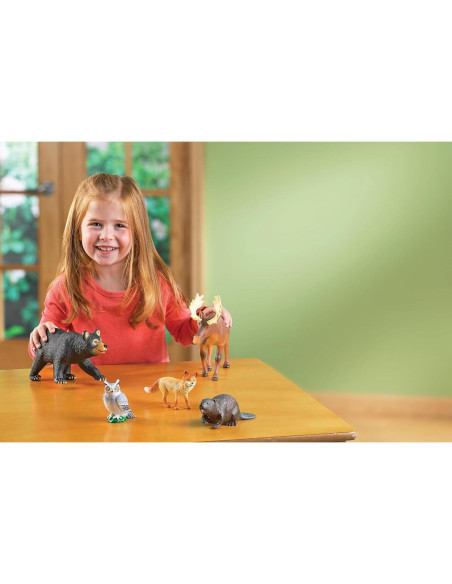 Conjunto de Animales del Bosque Jumbo Recursos de Aprendizaje - 5 Piezas