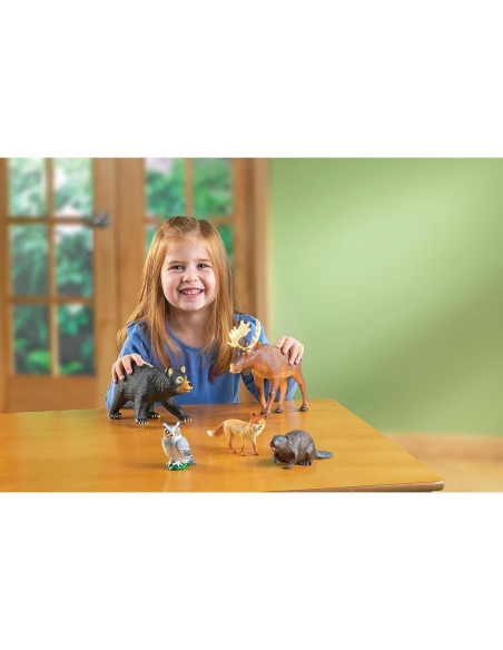 Conjunto de Animales del Bosque Jumbo Recursos de Aprendizaje - 5 Piezas