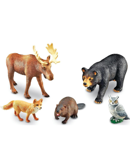 Conjunto de Animales del Bosque Jumbo Recursos de Aprendizaje - 5 Piezas
