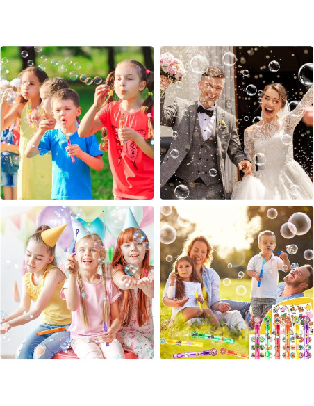 24 Varitas de Burbuja de Animales de Granja - Favor de Fiesta