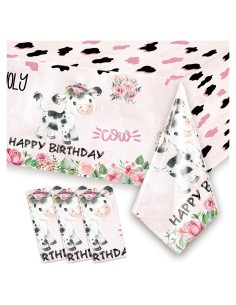 Mantel de Fiesta Holy Cow 3 Piezas 220 x 130 cm Rosa