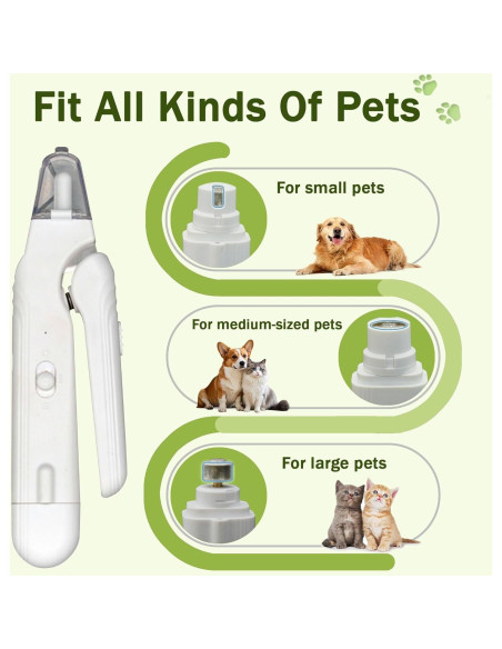 Cortador y Lima de Uñas 2-en-1 MUZMDNI con Luz LED Blanco