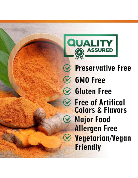 Suplemento de Cúrcuma y Curcumina 1950mg - Jengibre y BioPerine Suplemento de Cúrcuma y Curcumina 1950mg - Jengibre y BioPerine