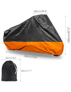 Funda de motocicleta Marsrut XXXL impermeable para Harley y más 2