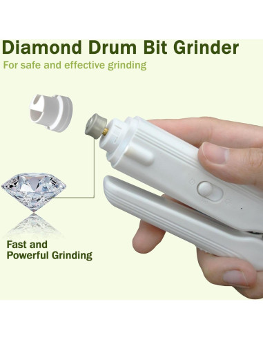 Cortador y Lima de Uñas 2-en-1 MUZMDNI con Luz LED Blanco