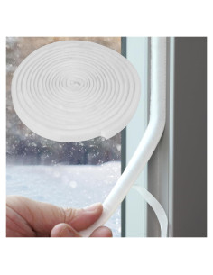 Cepillo de Sellado Fowong 4.88m Autoadhesivo Blanco para Puertas y Ventanas