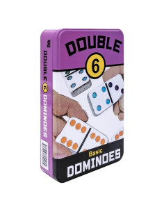 Juego de Dominó Doble 6 en Lata de Viaje University Games