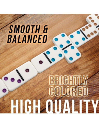 Juego de Dominó Doble 6 en Lata de Viaje University Games