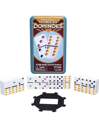Dominó de colores Pressman Doble 6 - Juego para 2-4 jugadores