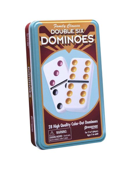 Dominó de colores Pressman Doble 6 - Juego para 2-4 jugadores Dominó de colores Pressman Doble 6 - Juego para 2-4 jugadores