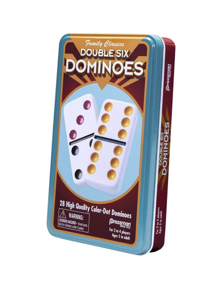 Dominó de colores Pressman Doble 6 - Juego para 2-4 jugadores Dominó de colores Pressman Doble 6 - Juego para 2-4 jugadores