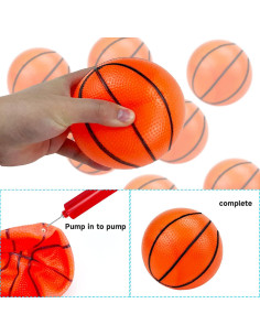 Hymaz Mini Balones de Baloncesto 4" - Paquete de 12 con Bomba 2